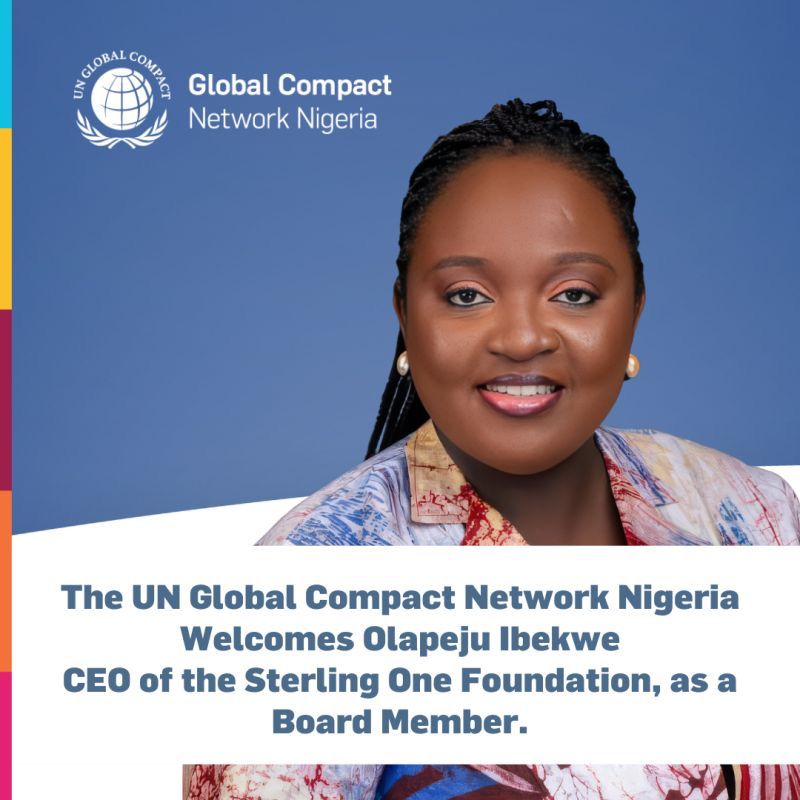 Olapeju Ibekwe Joins Board of UN Global Compact Network Nigeria Ahead UNGA 80