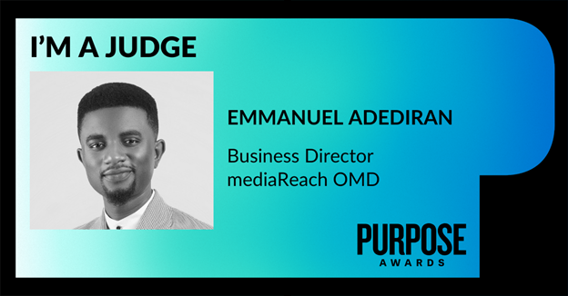 Adediran Becomes First West, Central Africa-Based Jury Member for Purpose Awards 2026