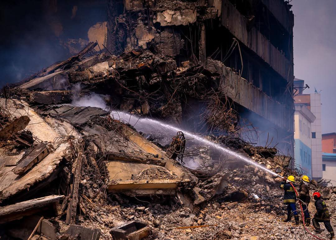 LASG Sets Up Demolition Committee as Firefighters Tackle Residual Blazes at GNI Building