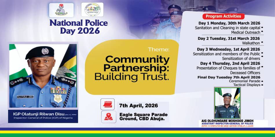 Zone 2 Police Command to Participate in 2026 National Police Day Activities